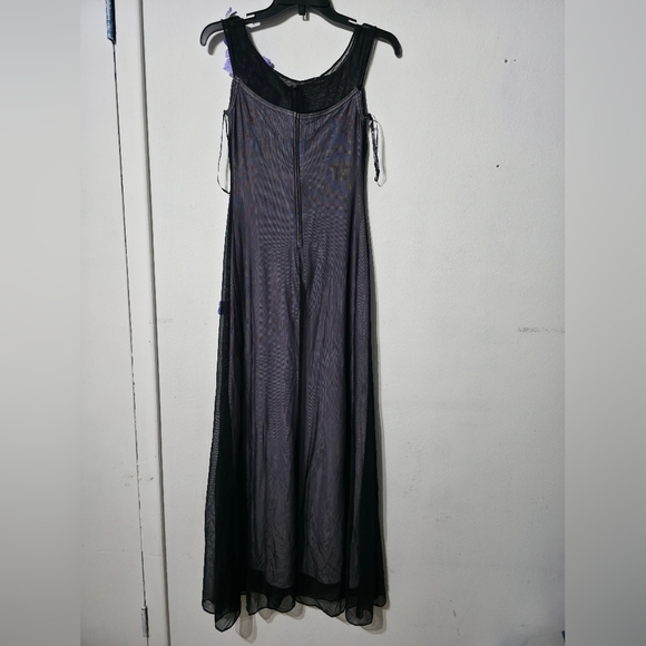 Cache Black Maxi Dress with Purple Floral Accents - Picture 5 of 16